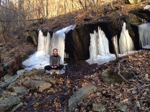 Enjoying the Frozen Falls